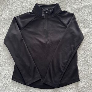 Athletic Works Boys Black Quarter Zip Pullover Mock Neck Shirt Size M 7-8